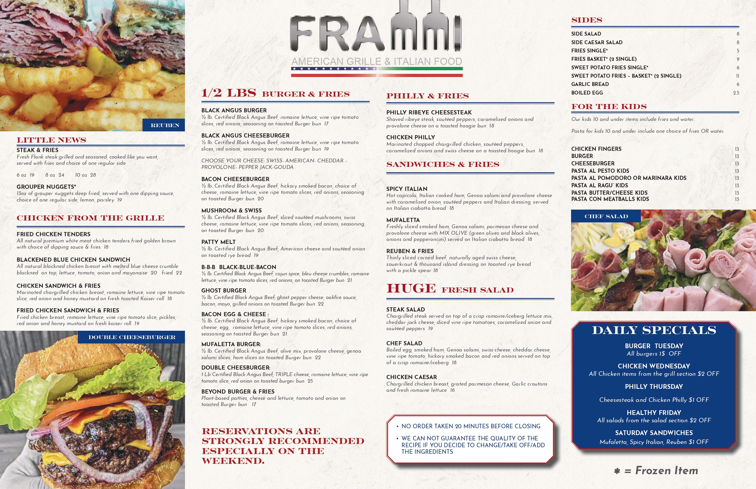 Menu page 1